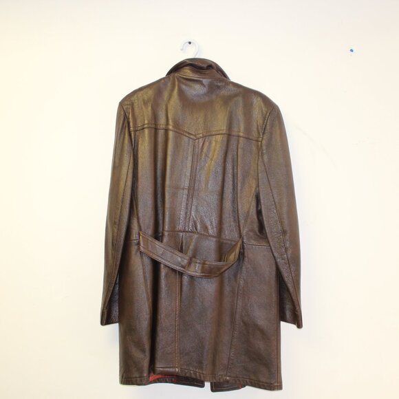 Vintage 1970s Brown Genuine Leather  Mac Mor Jacket (size - 42) - Picture 3 of 5